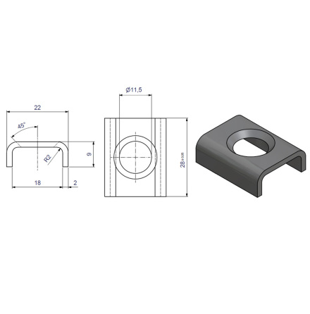 Durkklammer U gallerdurksfste