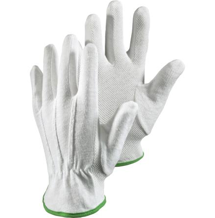 Arbetshandske Bomull med greppunkter i vinyl
