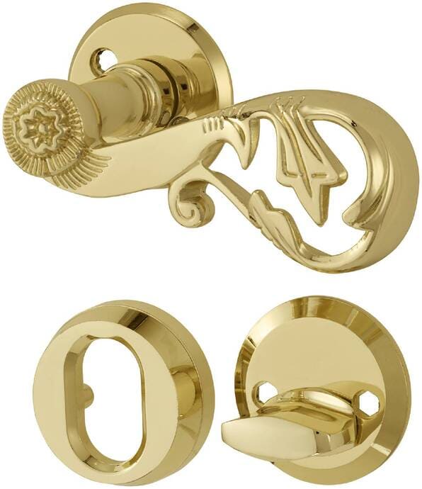 dörrhantag för ytterdörr Mässing 