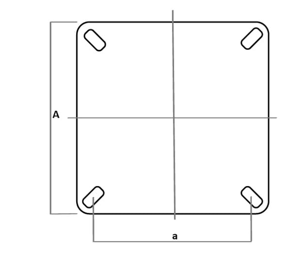 Fästplattans dimensioner och hålbild