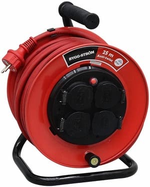 Kabelvinda utomhus IP44 Röd plåt anti twist