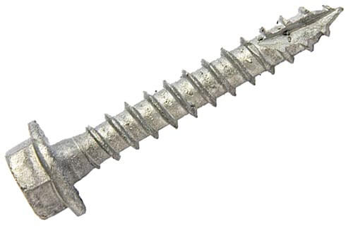 Varmförzinkad fransk träskruv med borrspets och integrerad bricka