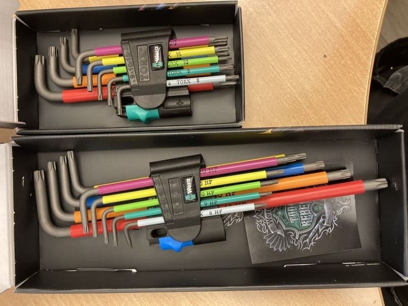 Torx sats finns i 2 storlekar