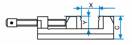 Maskinskruvstycke Durlach skiss
