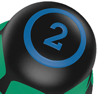 färkodade skaft med blå färg för insex