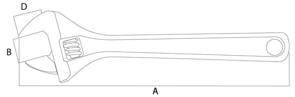 Skiss skiftnyckel ISO lågpris
