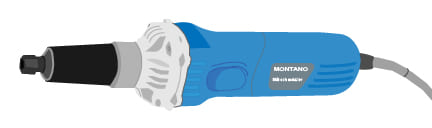 Roterande stlborste fr rak slipmaskin