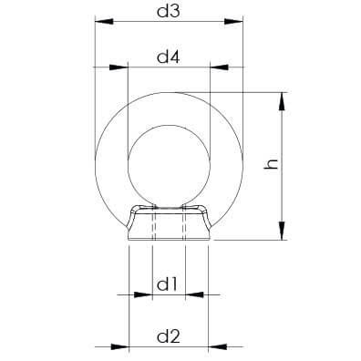 Rostfri Lyftögla mutter Lyftögla mutter A4