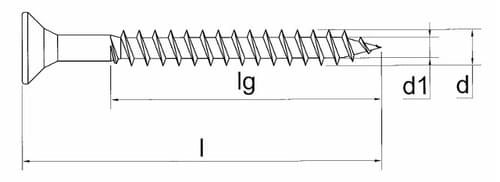 Delgängad TFT skruv