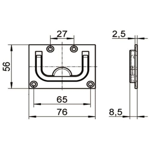 luckhandtag rostfritt 8243