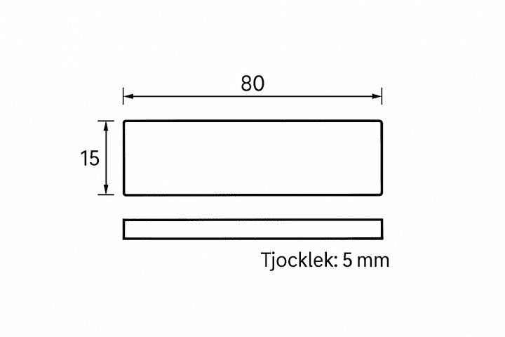 Skuren bricka av stål