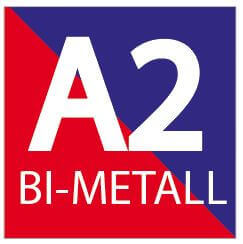 Symboliserar att skruven r producerad Av Rostfritt / metall