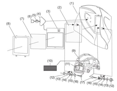 sprängskiss svetshjälm
