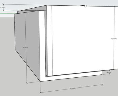 skiss nedsänkt kantad gallerdurk