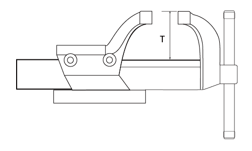 Skruvstycke Magnat skiss